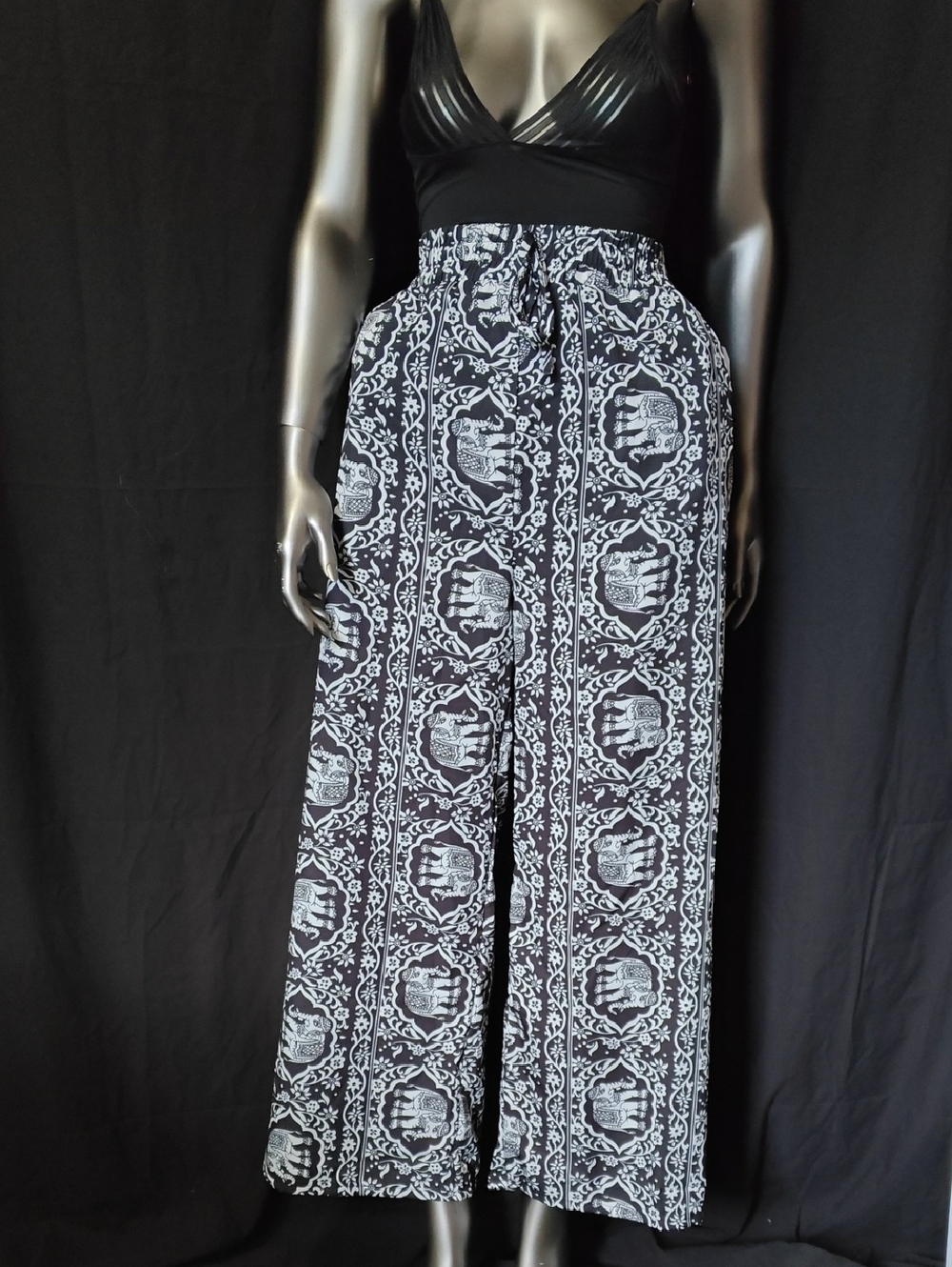 Lucky Elephant Wide-Leg Pants